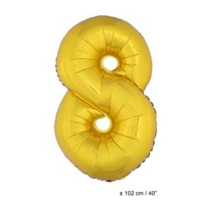 ballon chiffre 0 a 9 1 metre en or
