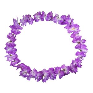 collier a fleurs tahiti violet